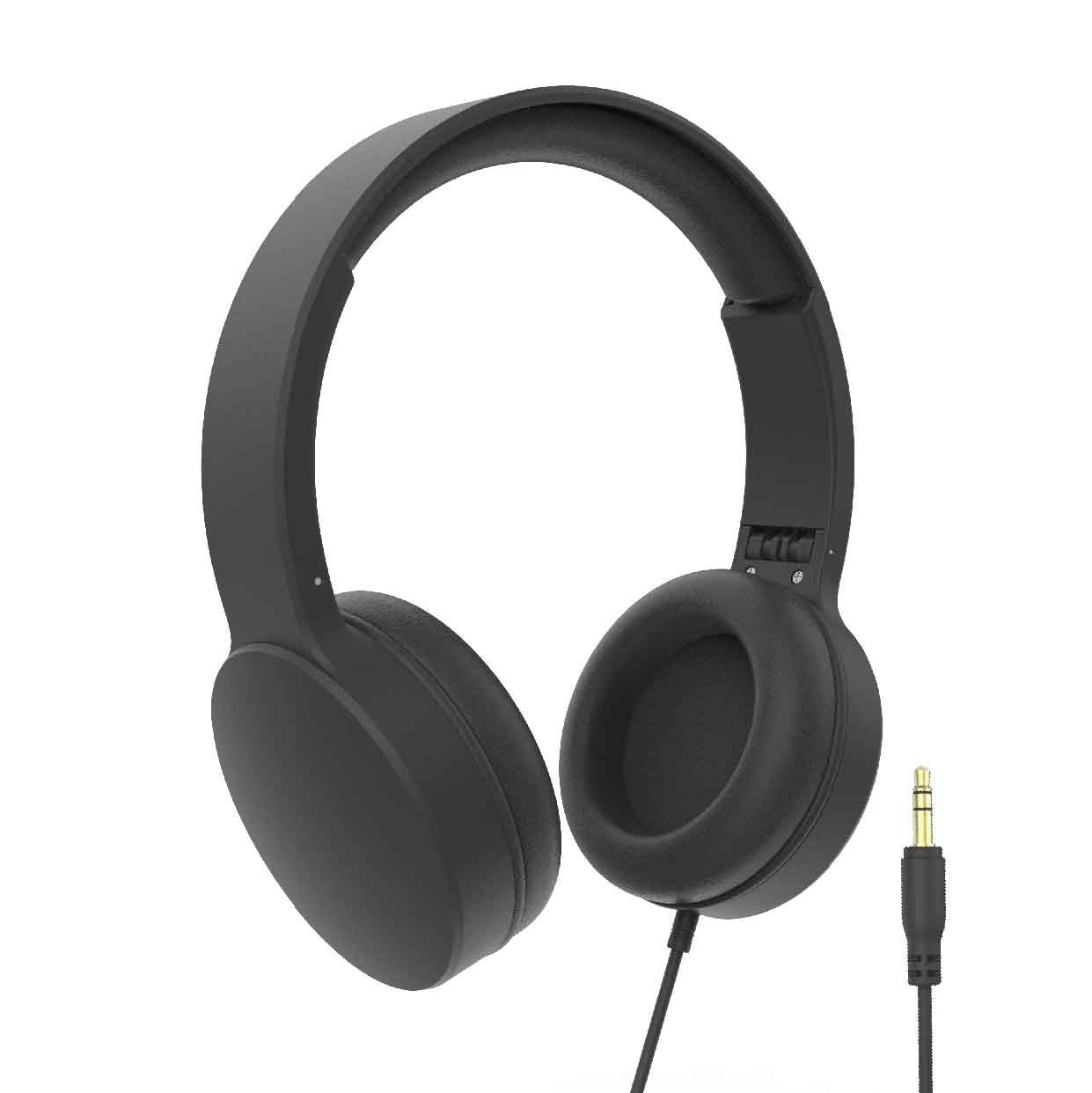 Laser Wired Headphones with 40mm Drivers Black