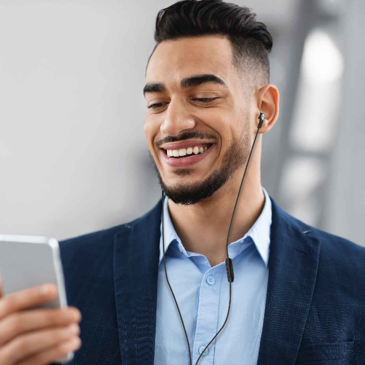 Laser Wired In-Ear Earphones Black