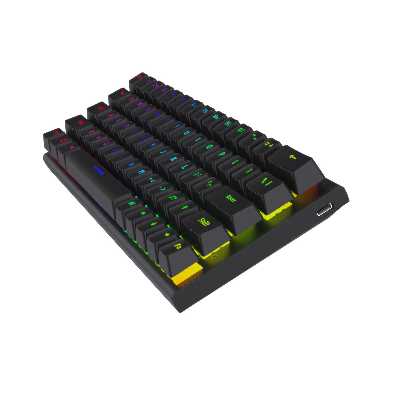 Laser Gaming Mini Mechanical Keyboard Black