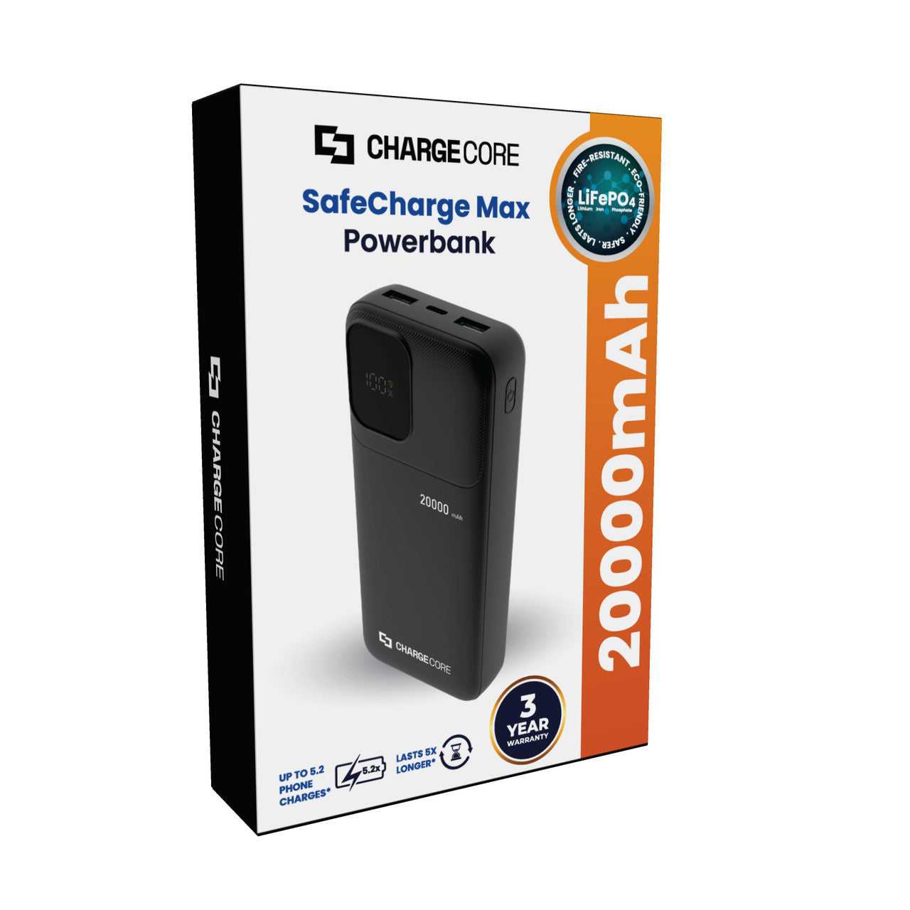 ChargeCore SafeCharge Max 20K - Black