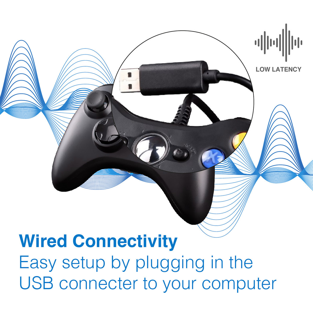 Laser Gaming Wired PC Controller - Black
