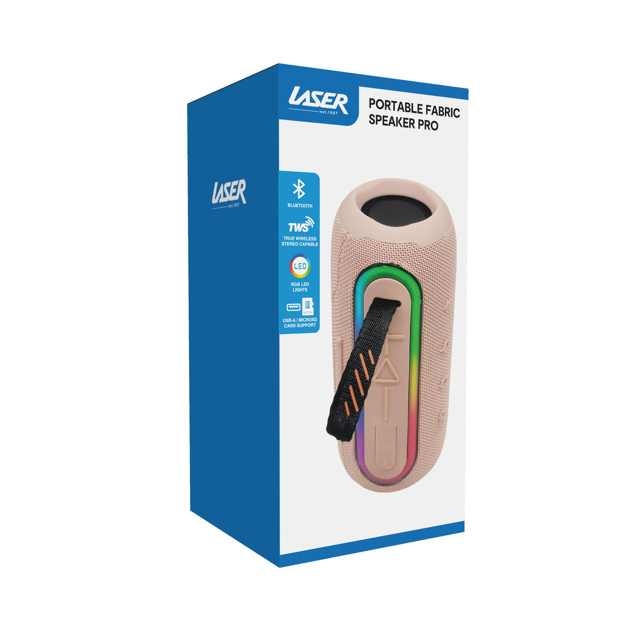 Laser Portable Fabric Speaker Pro - Transcendent Pink