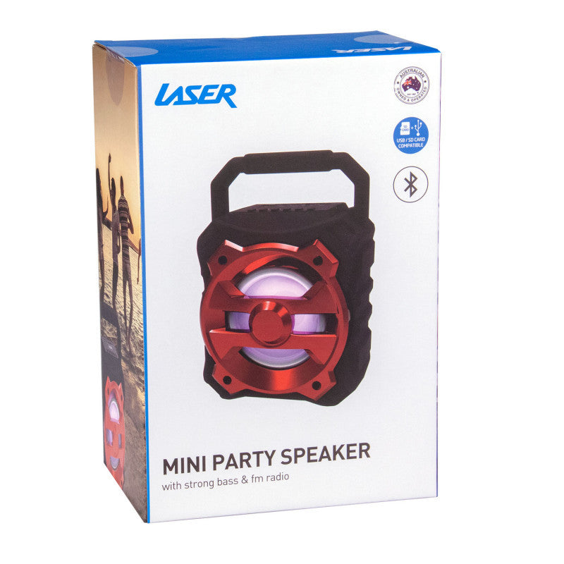 Laser Portable Bluetooth Speaker Red