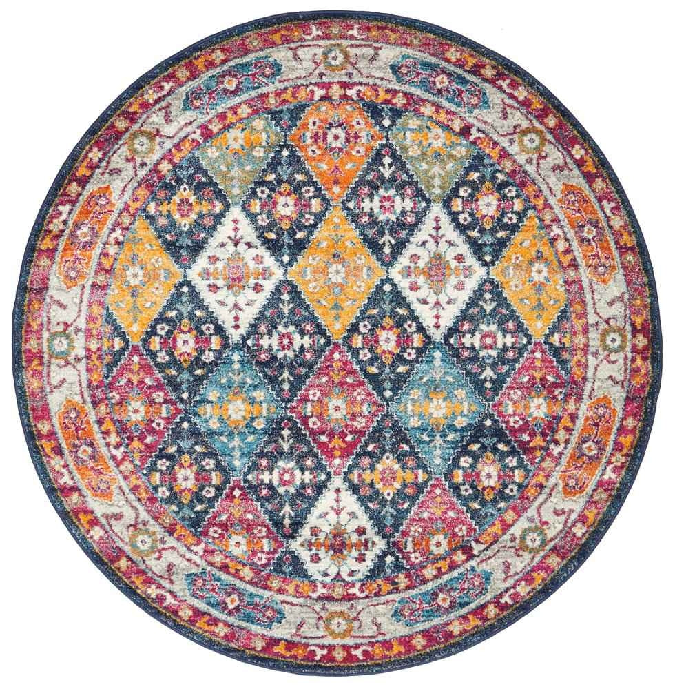 Century 933 Navy Round by Rug Culture - 240 x 240 cm - ROUND