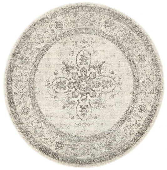 Century 977 Silver Round by Rug Culture - 240 x 240 cm - ROUND
