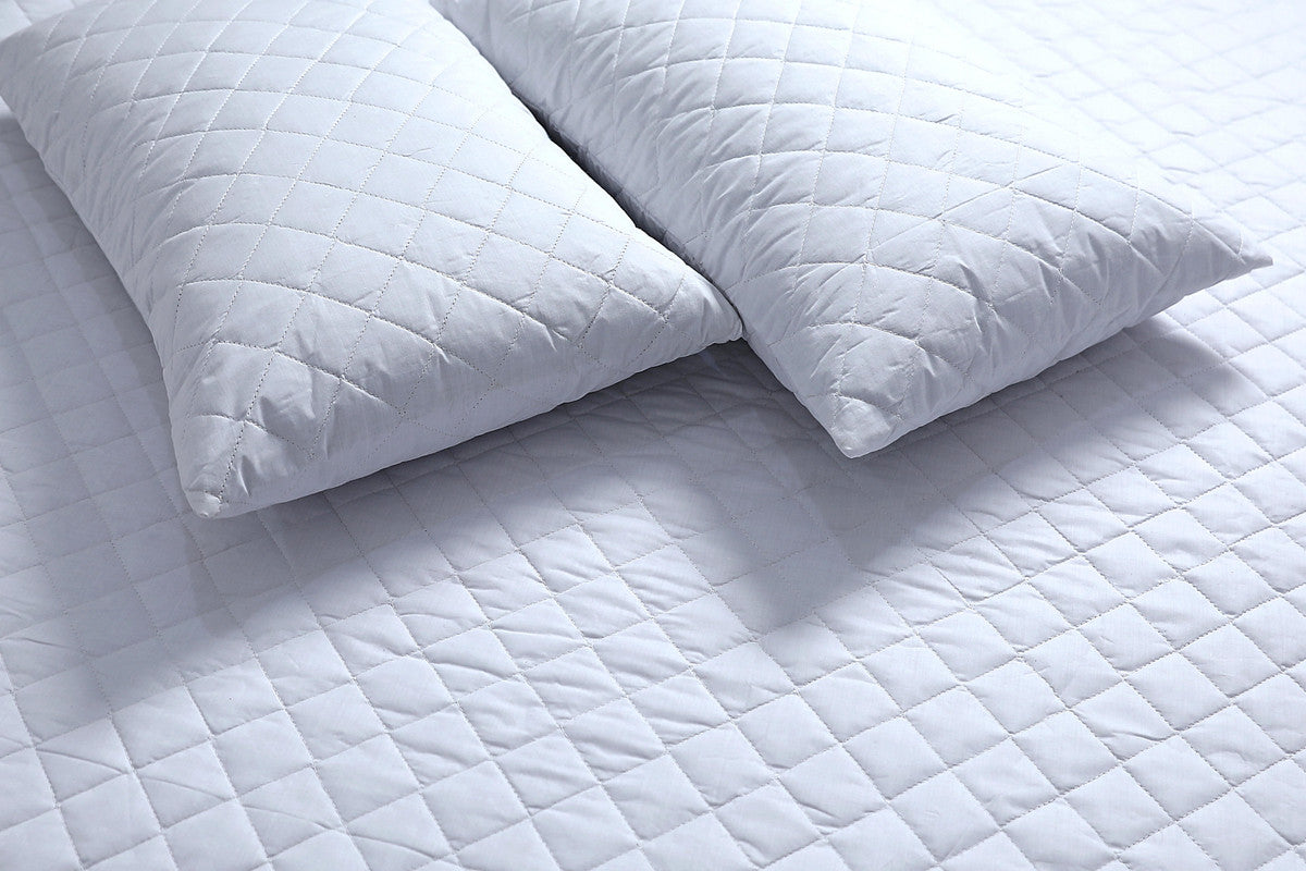 Elan Linen 100% Cotton Quilted Fully Fitted 50cm Deep King Single Size Waterproof Mattress Protector