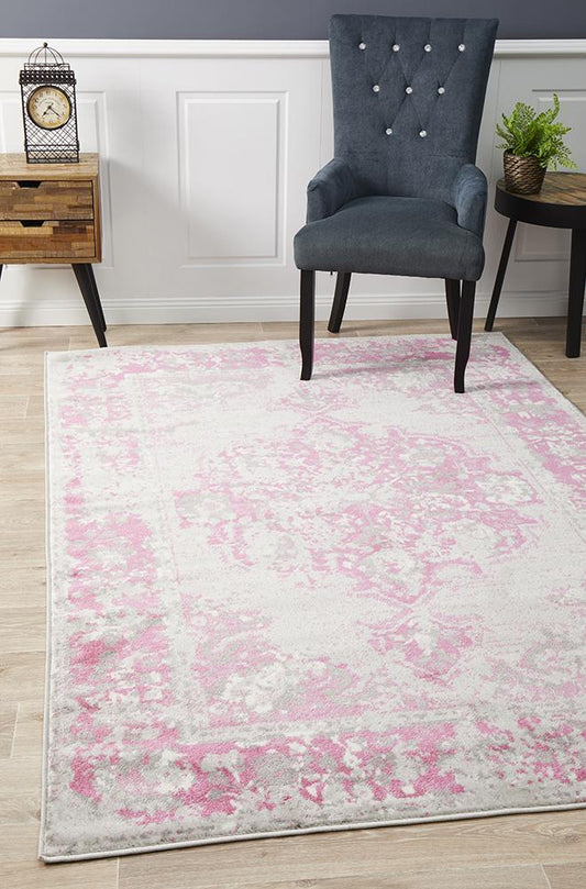 Alexa Transitional Rug Grey Fuchsia by Rug Culture - 290X200CM