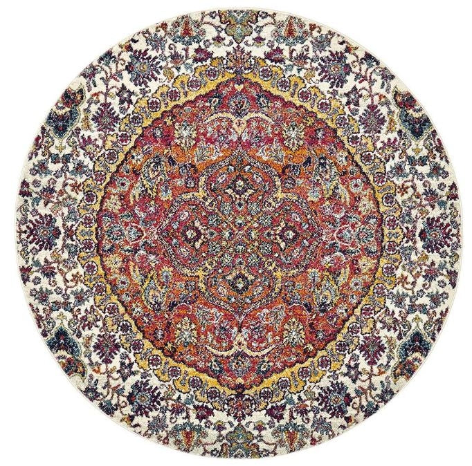 Museum 867 Multi Round by Rug Culture-150X150CM - ROUND