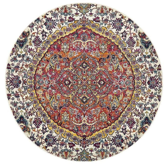 Museum 867 Multi Round by Rug Culture-150X150CM - ROUND