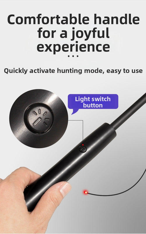 pet products Interactive LED telescopic pole cat teaser stick
