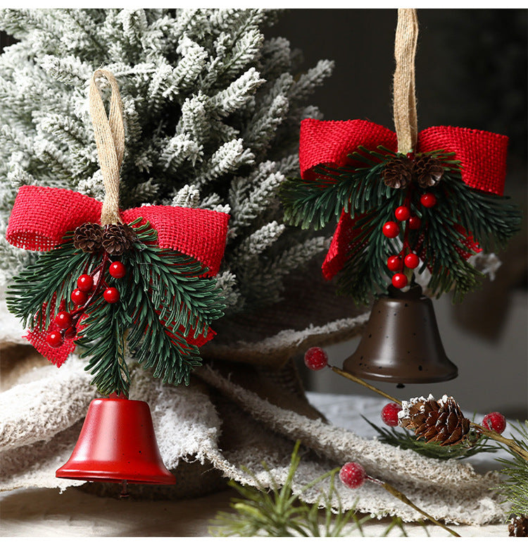 Christmas gift Christmas Bell Bow Pendant four pieces