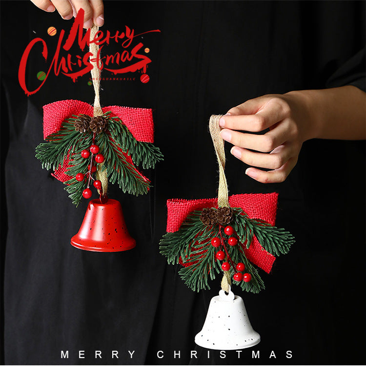 Christmas gift Christmas Bell Bow Pendant four pieces