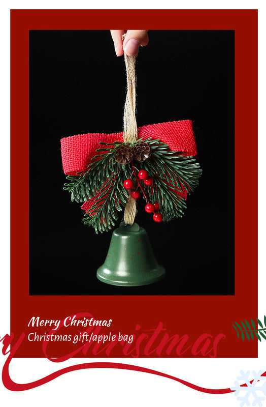 Christmas gift Christmas Bell Bow Pendant four pieces