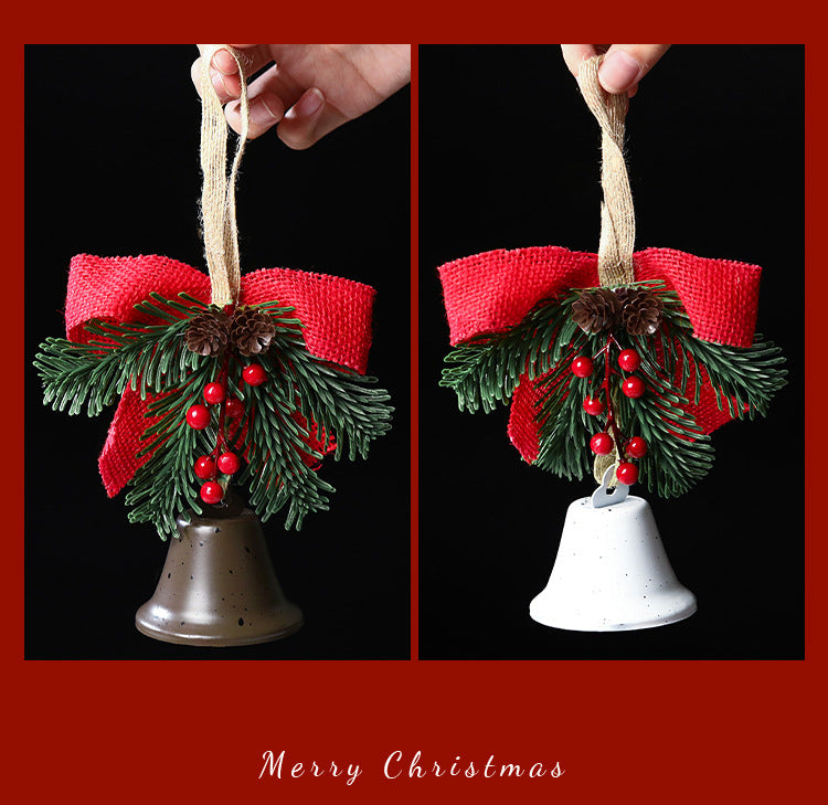 Christmas gift Christmas Bell Bow Pendant four pieces