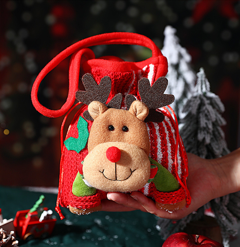 Christmas gift Festive Aussie Christmas Gift Bags: Cute Reindeer, Santa & Snowman Pouches for Xmas Treats & Gifting（moose） 