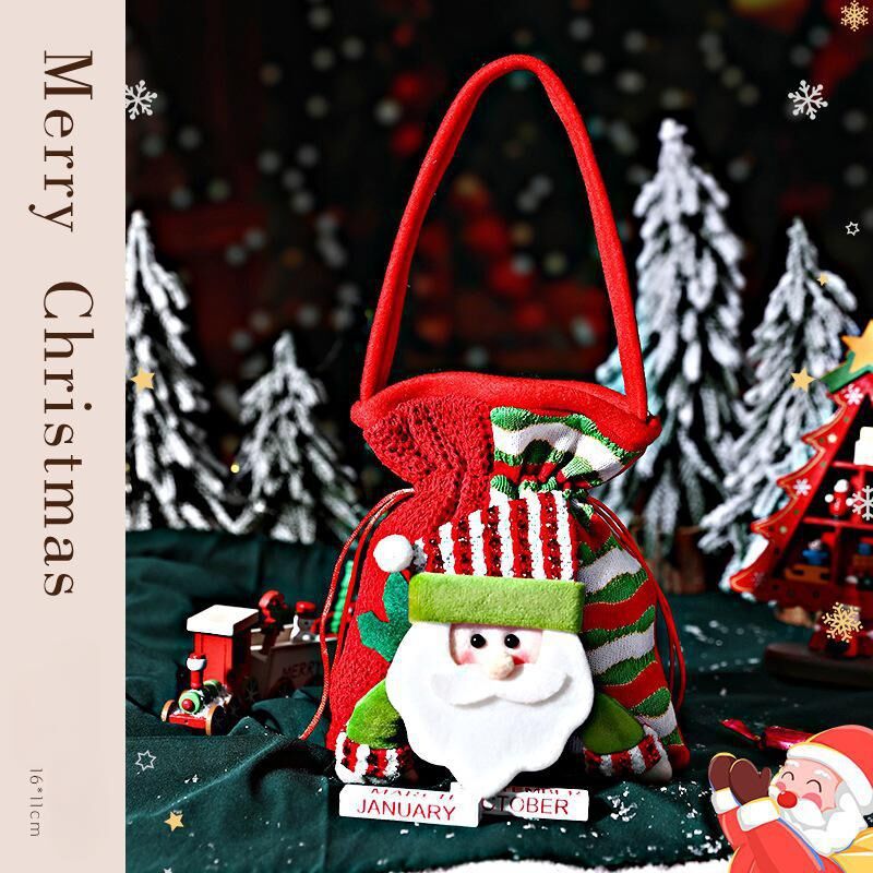Christmas gift Festive Aussie Christmas Gift Bags: Cute Reindeer, Santa & Snowman Pouches for Xmas Treats & Gifting（Santa Claus） 