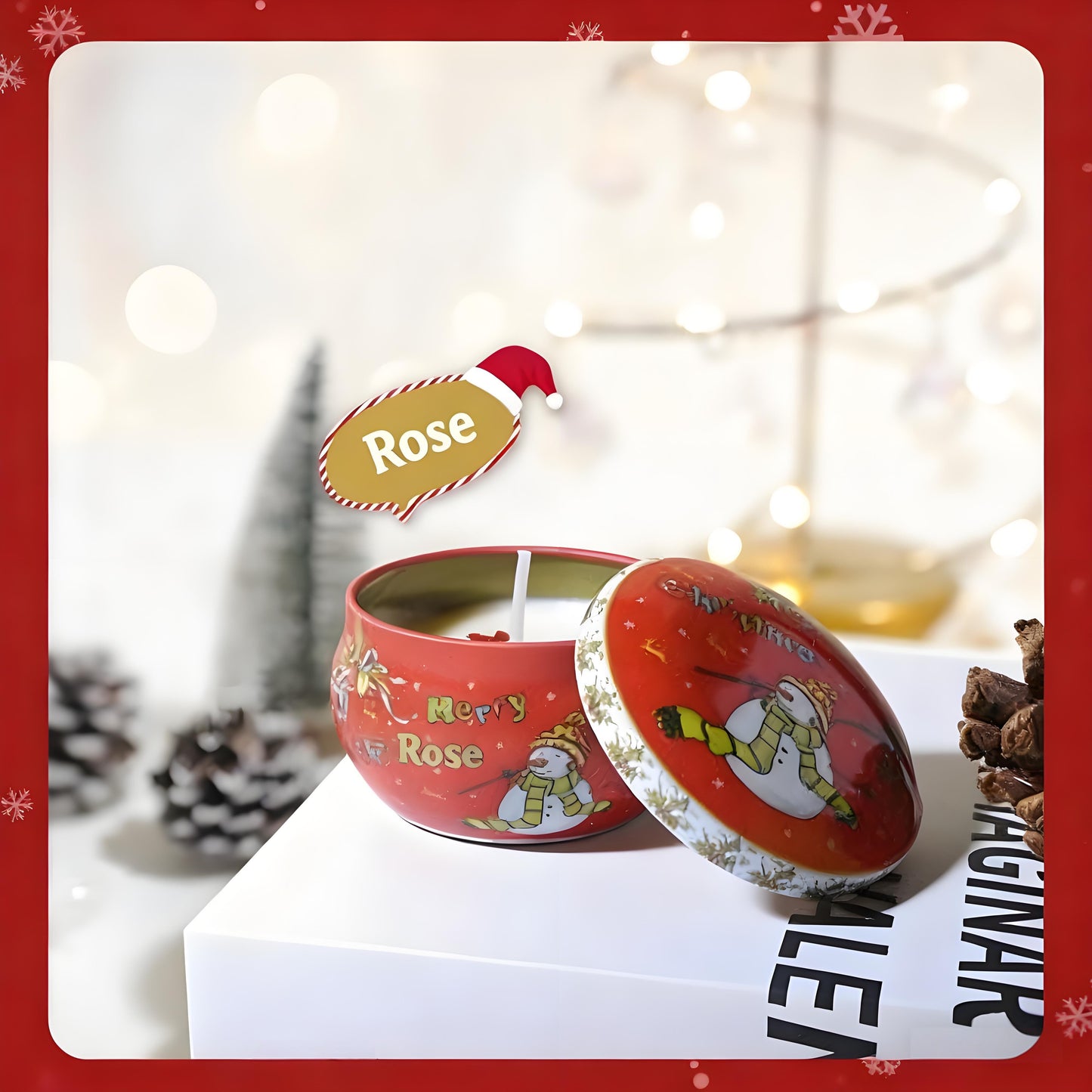 Christmas gift Aussie Christmas Scented Candle Set – 8 Festive Tin Candles with Unique Scents & Cute Designs for Holiday Gifting
