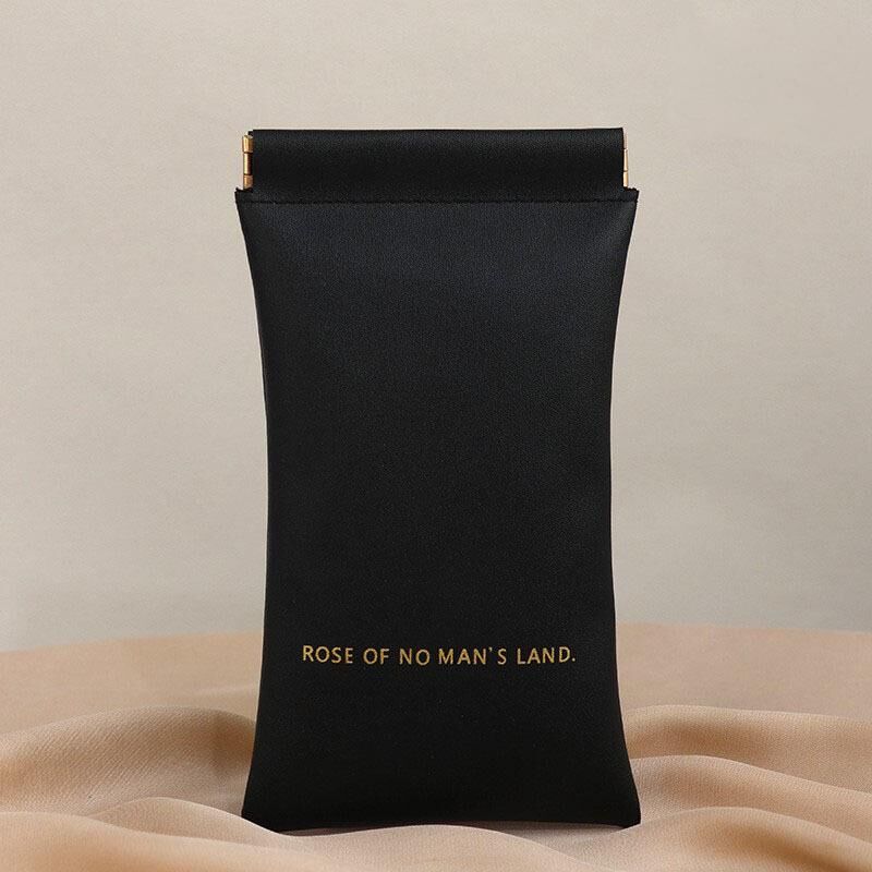 Christmas gift Premium Leather Eyeglass Case with Spring Closure - Multiple Color Options - Refined Craftsmanship（Rosy Pink）