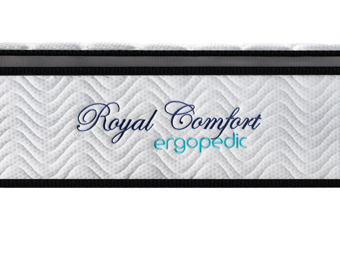 Ergopedic Mattress 5 Zone Latex Pocket Spring Mattress In A Box 30cm - King Single - White  Grey  Black