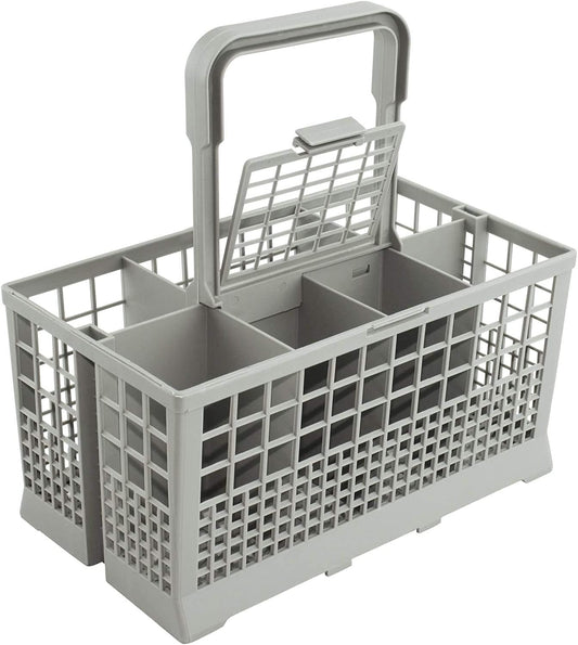CARLA HOME 8 Slot Universal Dishwasher Cutlery Basket with Handle and Lid which Fits Most Brands (240mm X 135mm X 122mm)