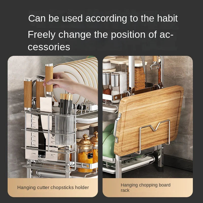 Compact Rust-Proof Dish Drying Rack Set