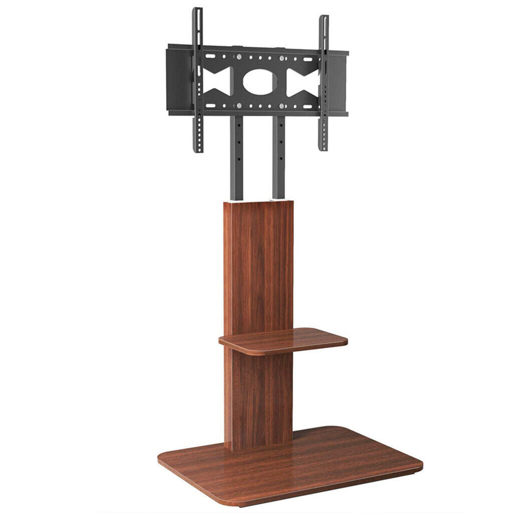 Heavy Duty TV Floor Stand Adjustable Mount 65 Black Brown