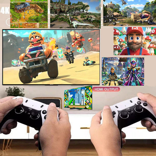 60000+ TV Video Game Stick Retro Gaming Console w/ 2 Wireless Controller 4K HDMI