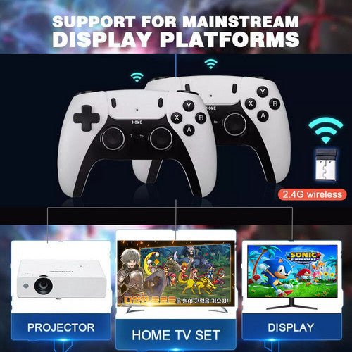 60000+ TV Video Game Stick Retro Gaming Console w/ 2 Wireless Controller 4K HDMI