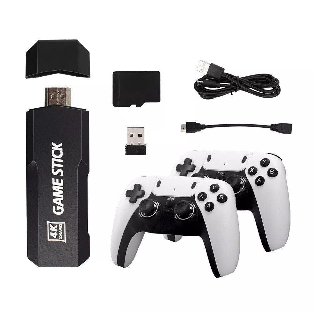 60000+ TV Video Game Stick Retro Gaming Console w/ 2 Wireless Controller 4K HDMI