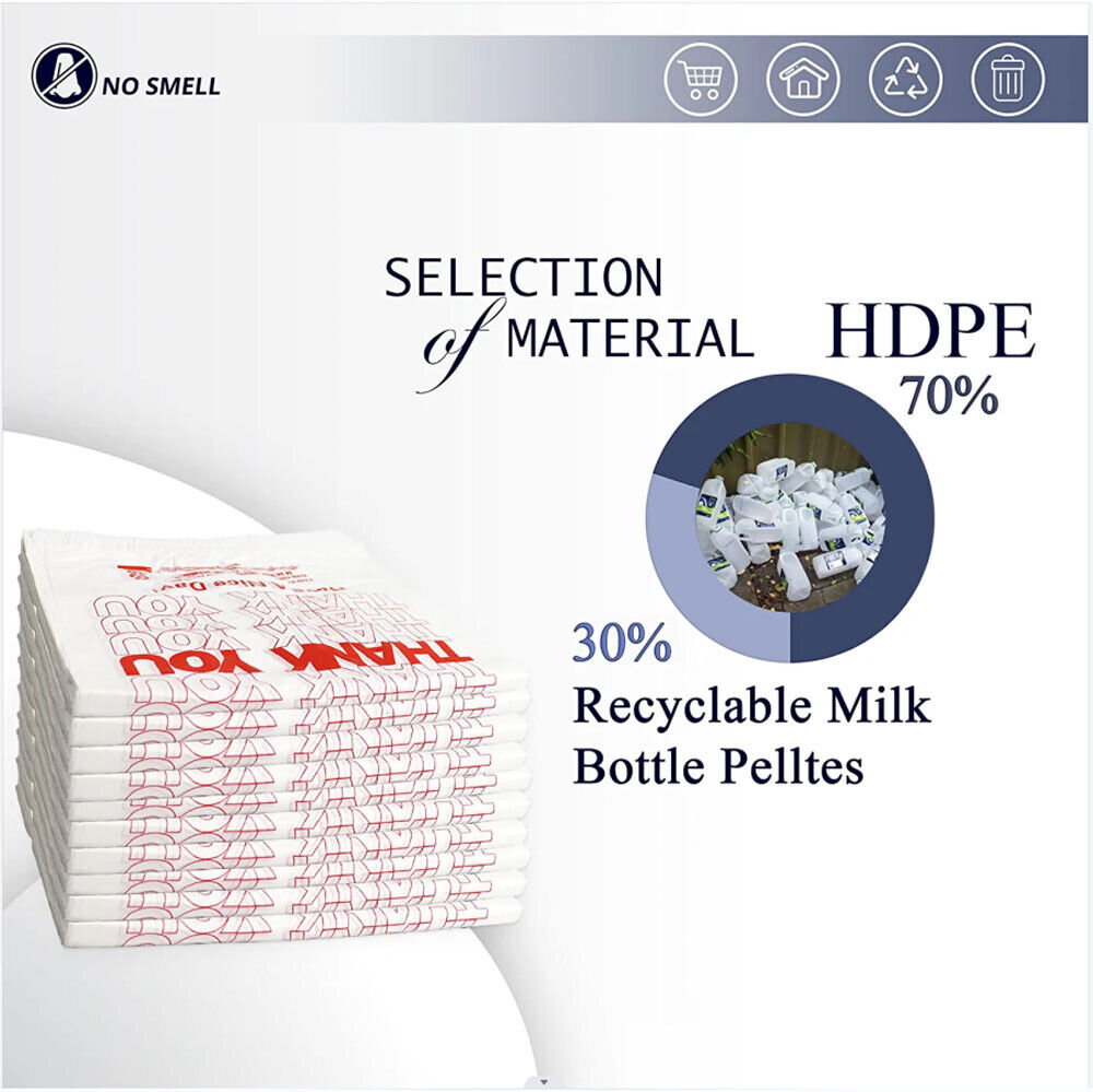 50X Plastic Shopping Bags - Reusable Recyclable Singlet Eco Grocery Carry Bag Medium