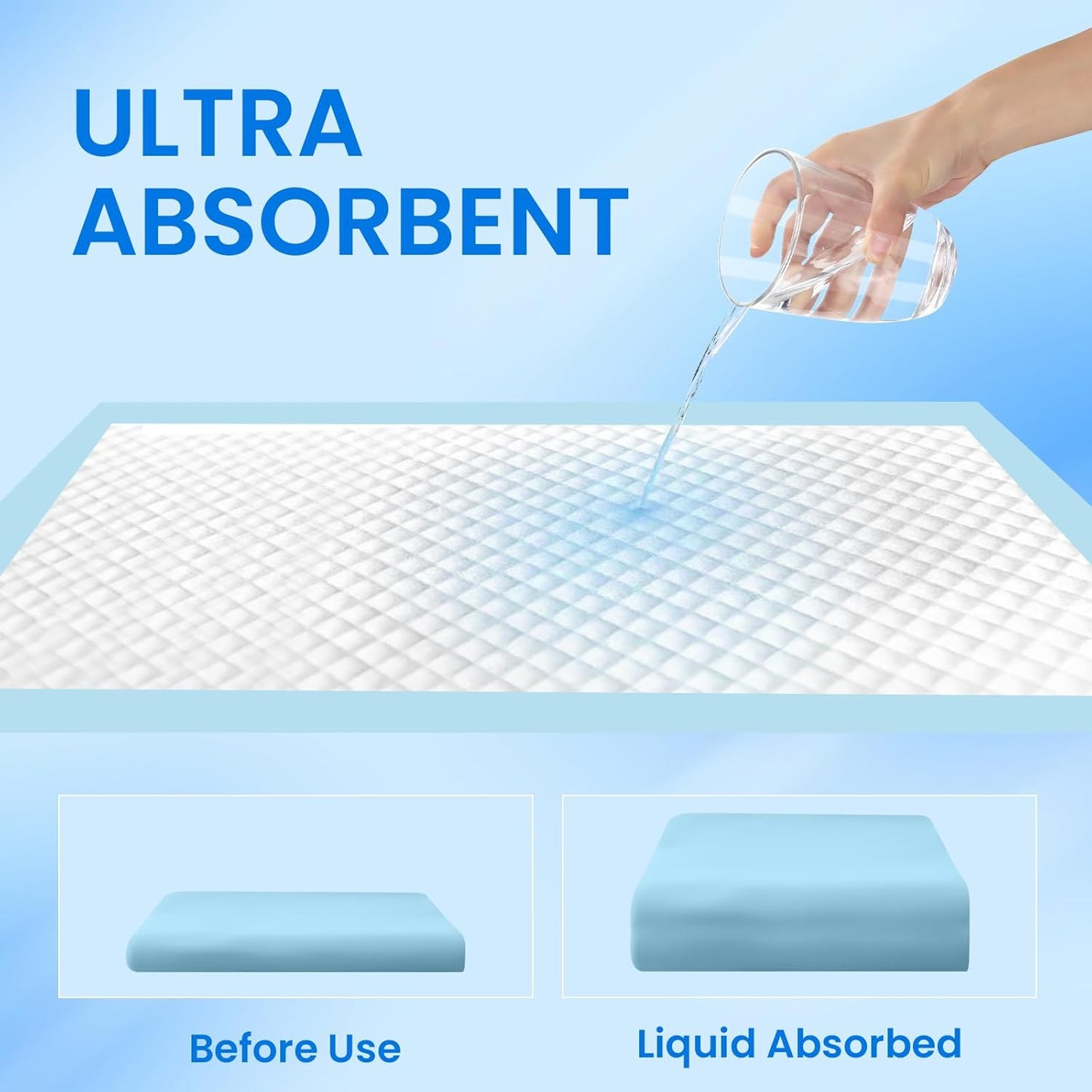 50pcs Pet Training Pads Puppy Toilet Dog Pee Indoor 60x90cm Super Absorbent