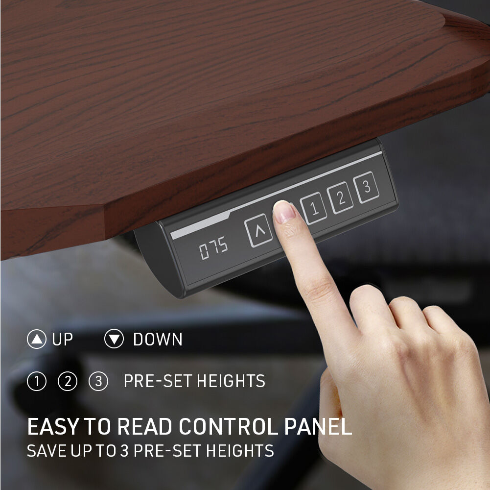 FORTIA Sit To Stand Up Standing Desk, 150x75cm, 72-118cm Electric Height Adjustable, Ergonomically Curved Edge, 50kg Rated, Walnut Style/Silver Frame