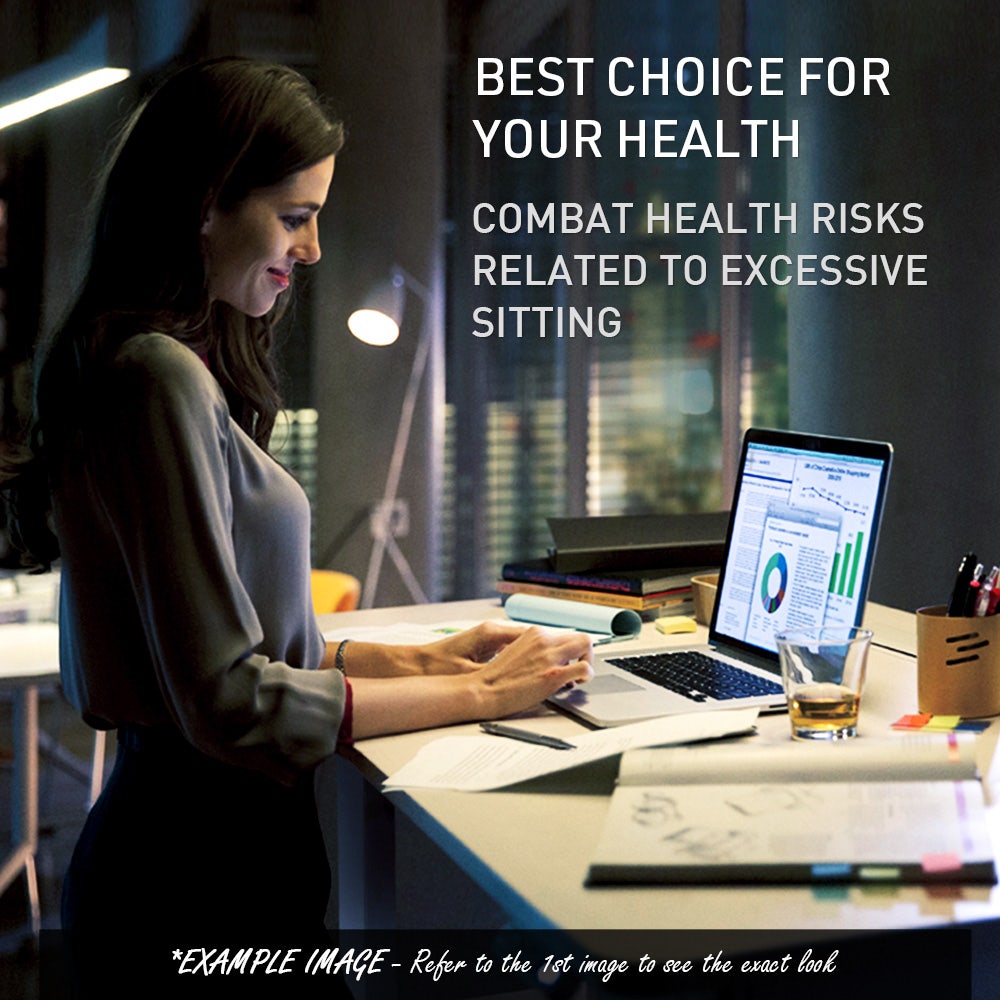FORTIA Sit To Stand Up Standing Desk, 150x75cm, 72-118cm Electric Height Adjustable, Ergonomically Curved Edge, 50kg Rated, White Oak Style/Silver Frame