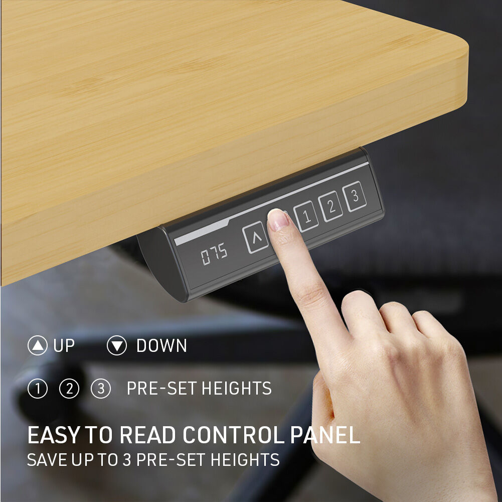 FORTIA Sit To Stand Up Standing Desk, 120x60cm, 72-118cm Electric Height Adjustable, 40kg Rated, White Oak Style/Silver Frame