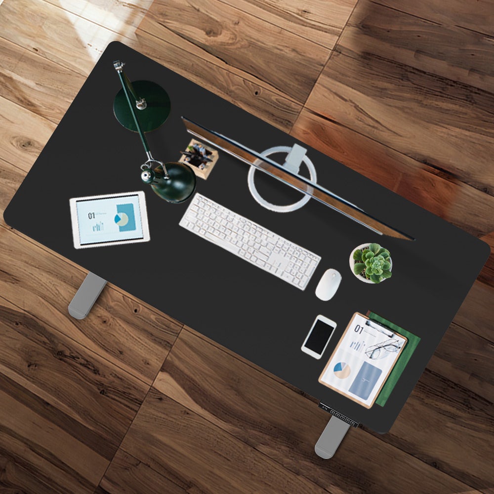 FORTIA Sit To Stand Up Standing Desk, 140x60cm, 72-118cm Electric Height Adjustable, 40kg Rated, Black/Silver Frame