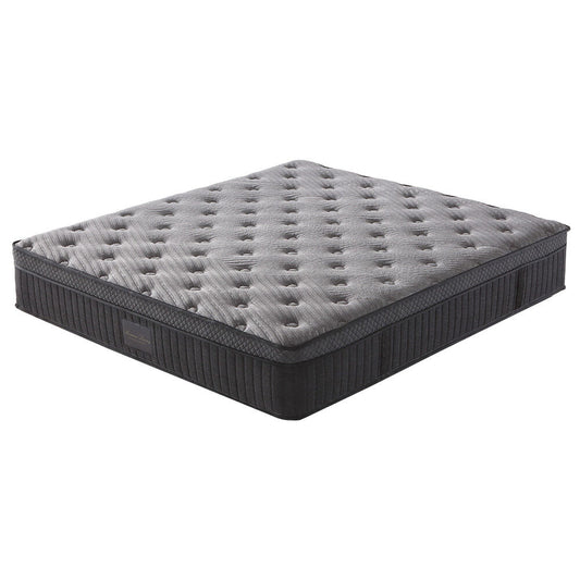 KINGSTON SLUMBER Premium Luxury 34cm King Mattress , Medium-Firm, Natural Latex Layer, Euro Top, 7-Zone Pocket Spring