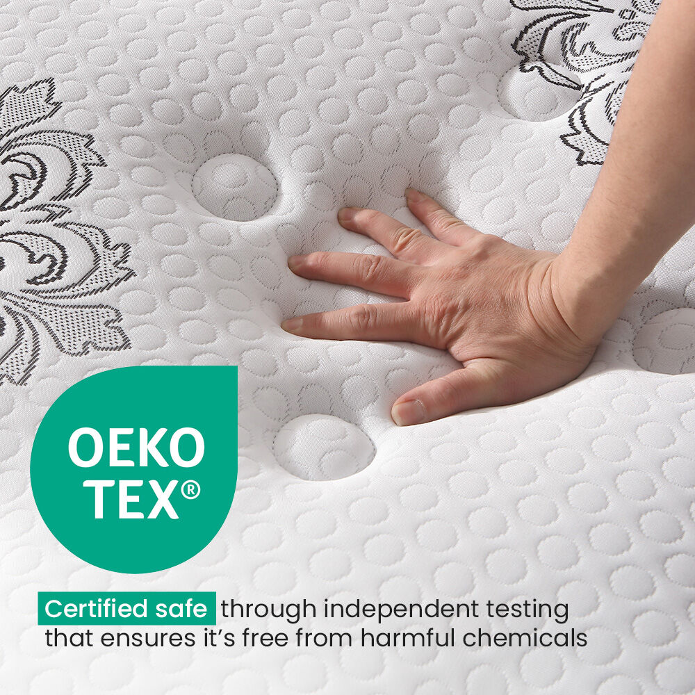 KINGSTON SLUMBER Luxury 34cm Queen Mattress, Medium-Firm, Euro Top, 5-Zone Pocket Spring