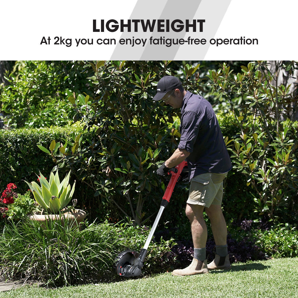 BAUMR-AG LN3 20V SYNC Cordless 2in1 Line Trimmer & Lawn Edger, with Battery and Charger Kit, Adjustable head, Guide Wheel