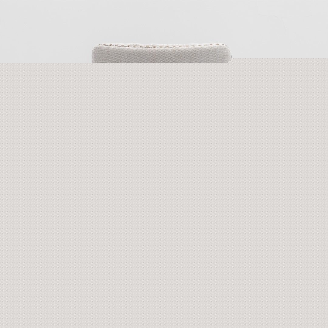 AADEN Modern Elegant Button-Tufted Upholstered Fabric with Studs Trim and Wooden legs Dining Side Chair-Beige