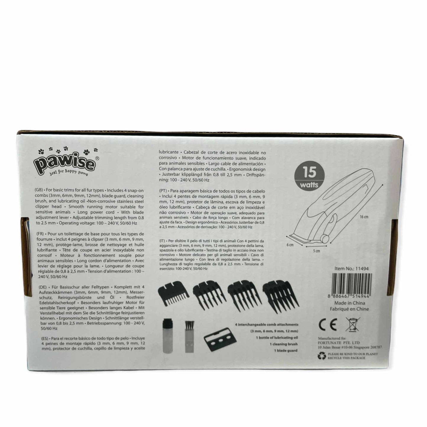 Pet Hair Clippers Set - Dog Cat Grooming Trimmer Electric Shaver Groomer Kit