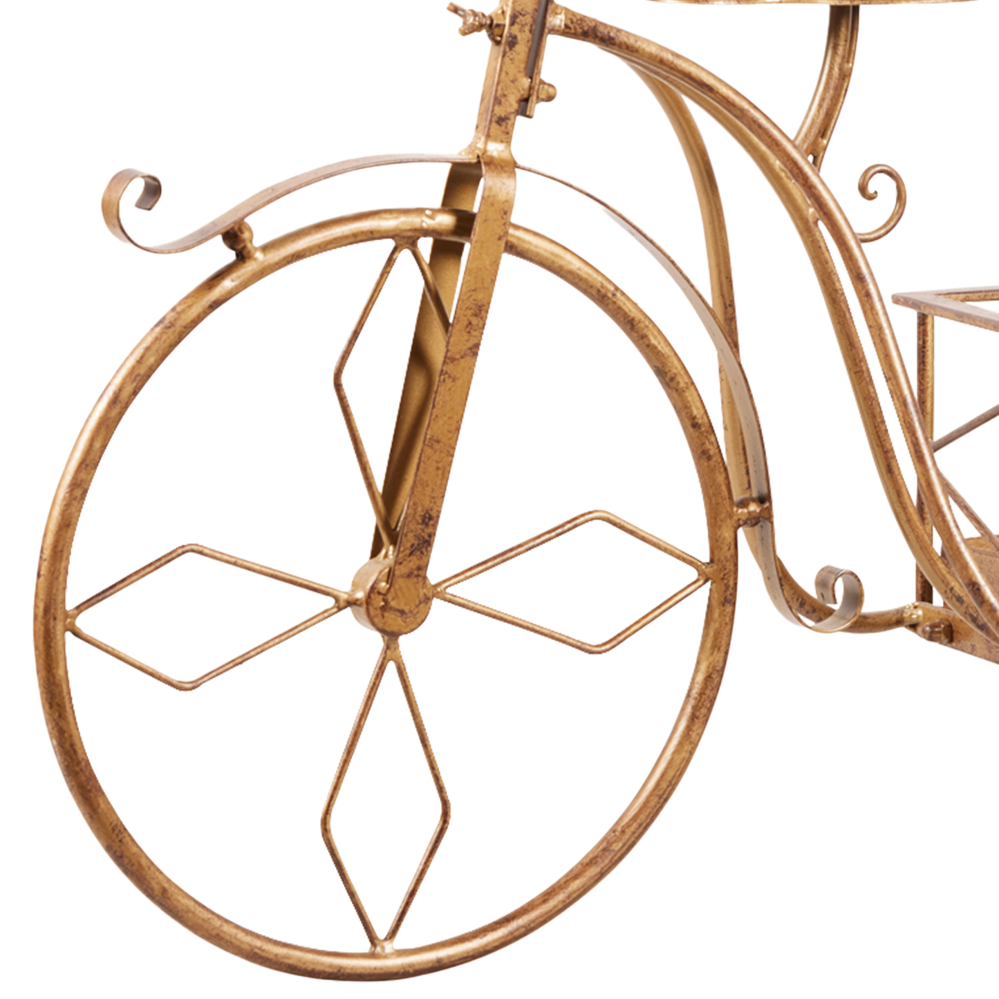 Christabelle Antique Gold Bicycle Christmas Tree Display Decoration Ornament
