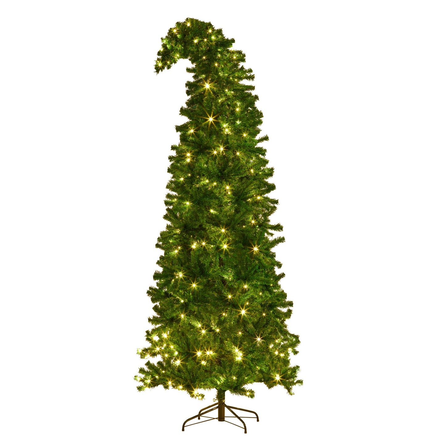 Christabelle Bad Santa 2.3m Curved Multicolour Pre-Lit Christmas Tree with 1240 Tips