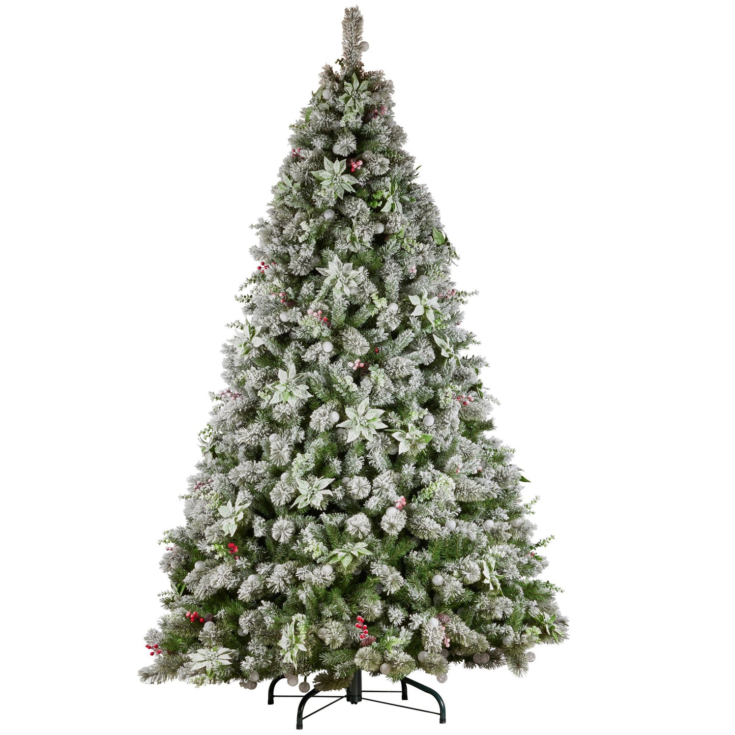 Christabelle Snowy Crown Pine 2.3m Multicolour Pre-Lit Christmas Tree with 1453 Tips
