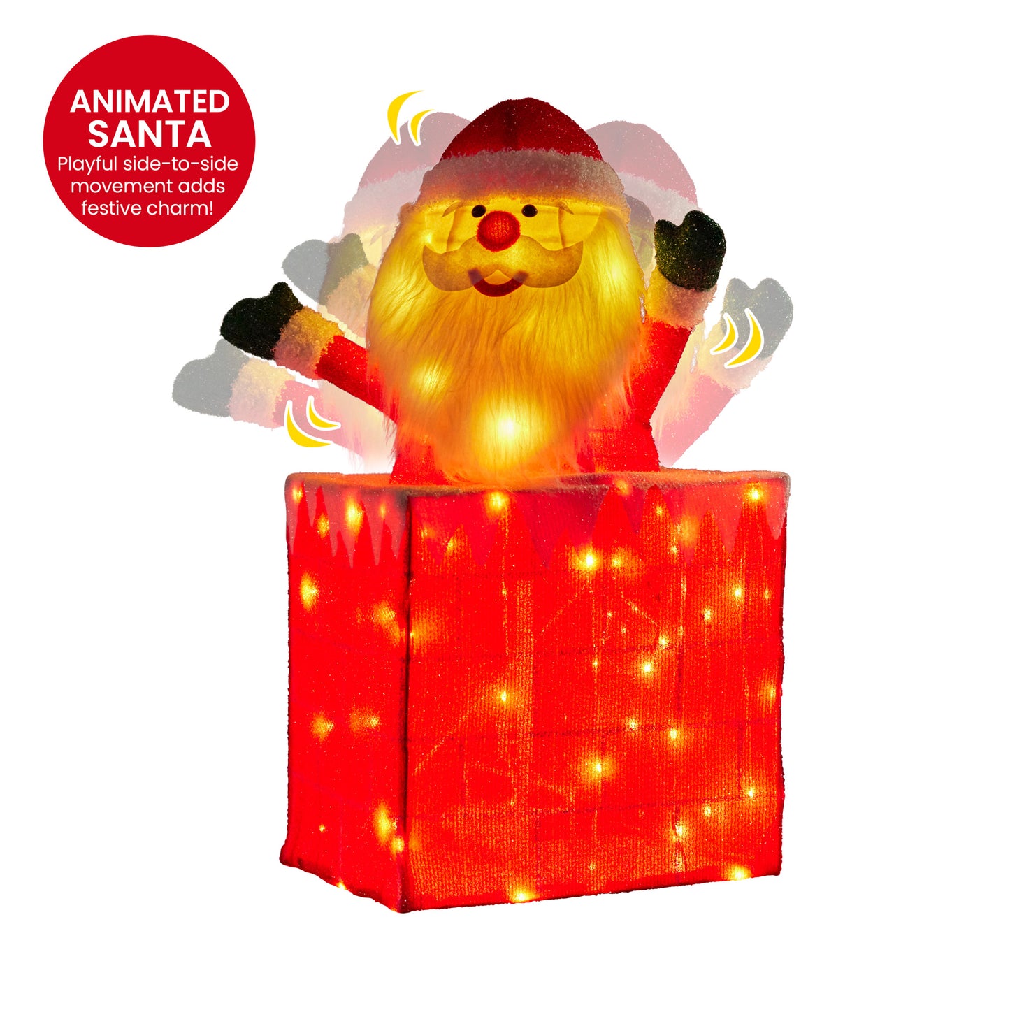Christabelle 76cm Animated Santa In Chimney Christmas Tree Led Lights Ornament