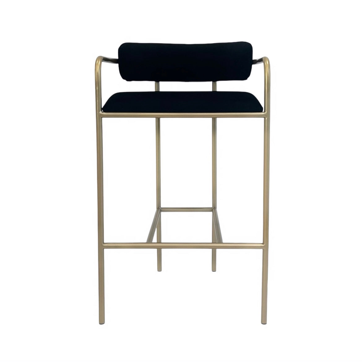 Interior Ave - Allegra Black Velvet Kitchen Bar Stool