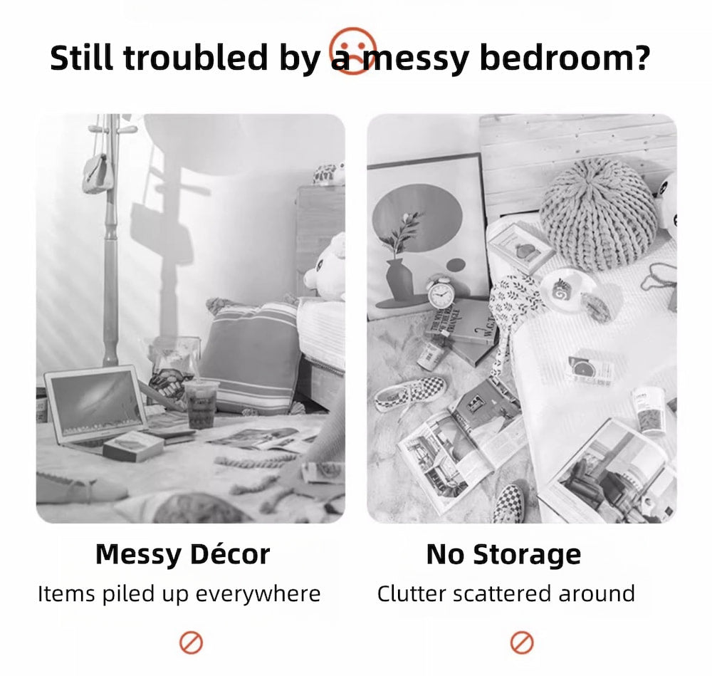 Compact Nightstand Wooden Legs Open Shelves Side Compartment White Wood Design