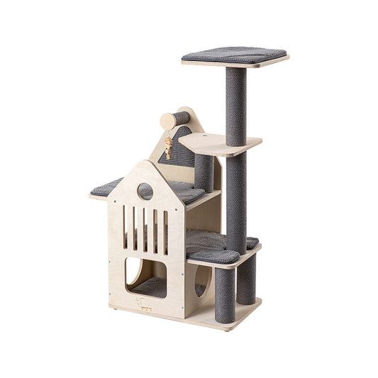 HONEYPOTCAT Deluxe Two-Level Cat Villa - 113cm