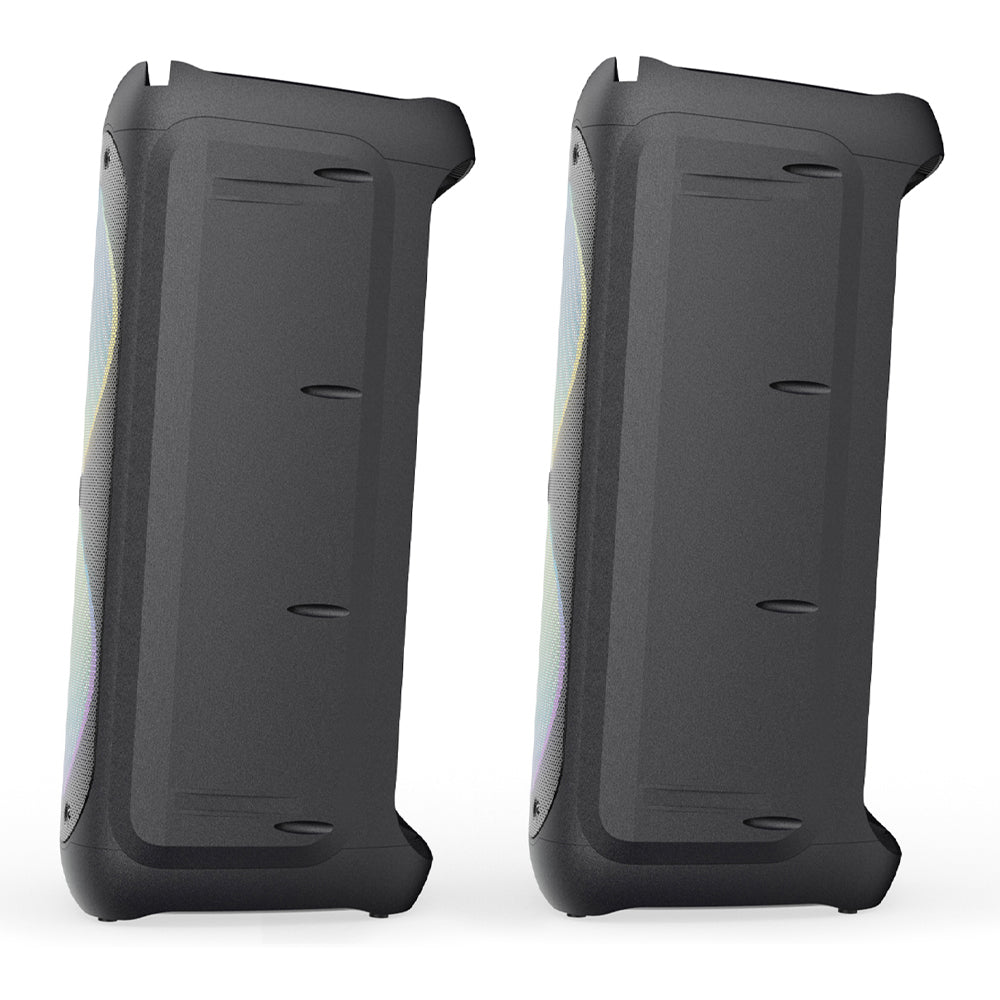 Majority PS200 -Bundled Party Speaker 100w Bluetooth Karaoke-DJ-Party-PA System - Black