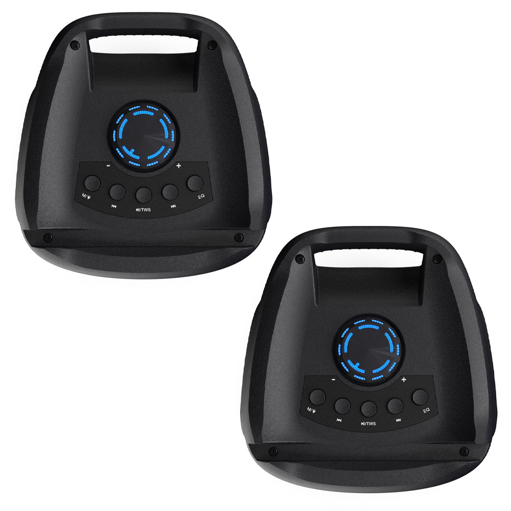 Majority PS200 -Bundled Party Speaker 100w Bluetooth Karaoke-DJ-Party-PA System - Black