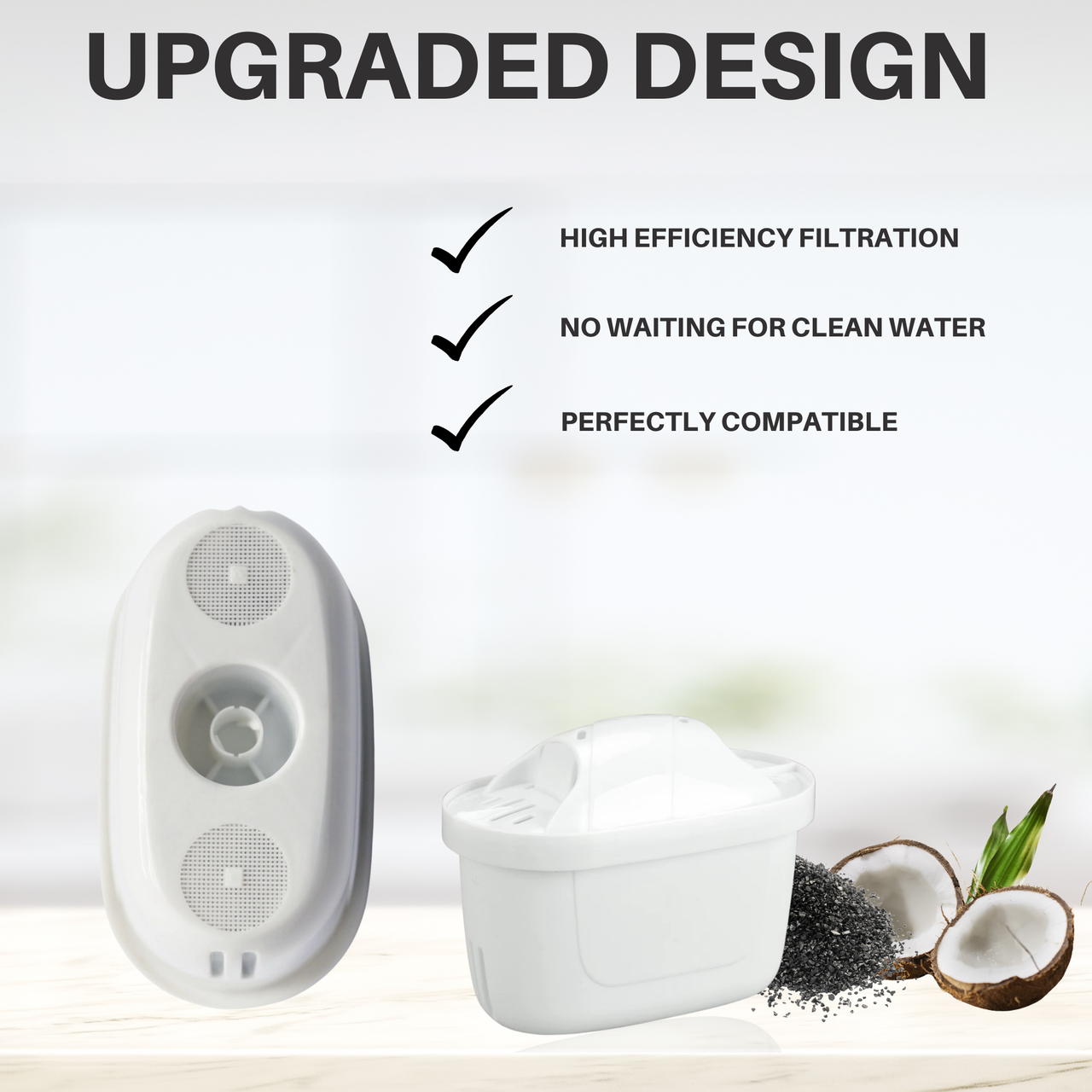 Hygieia 6 Pack - Water Jug Cartridge Filters - For Most Brita Water Jugs